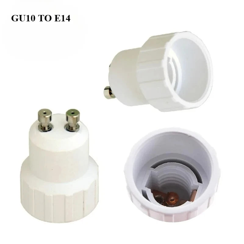 Gu10 To E14 Adapter Splitter Bulb Light Socket Converter Lighting Accessory Light Lamp Bulb Fireproof Flame Retardant Bulb
