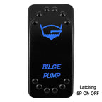 Waterproof Rocker Switch with Blue LED | 12V/24V Latching & Momentary (SPST/ DPDT) | for Marine, UTV, ATV, RZR, Automotive