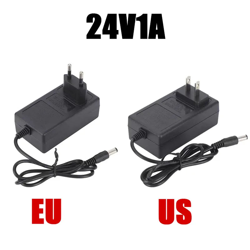 12.6V 16.8V 21V 24V 25V 1A 2A 18650 Lithium Battery Charger DC 5.5*2.1-2.5mm for 3S 4S 5S 6S 12V to 25V Screwdriver Battery Pack