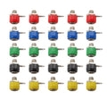 25Pcs Binding Post 4mm Banana Socket Female Connector 4mm Banana Plugs Test Speaker Jack Nut Panel Mount Terminals Adapter