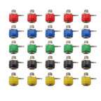 25Pcs Binding Post 4mm Banana Socket Female Connector 4mm Banana Plugs Test Speaker Jack Nut Panel Mount Terminals Adapter