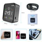 FABISENSE pth-9c NDIR co2 senor Carbon Dioxide Detector with Temperature and Humidity Meter CO2 Beep Alarm Low Battery Reminder