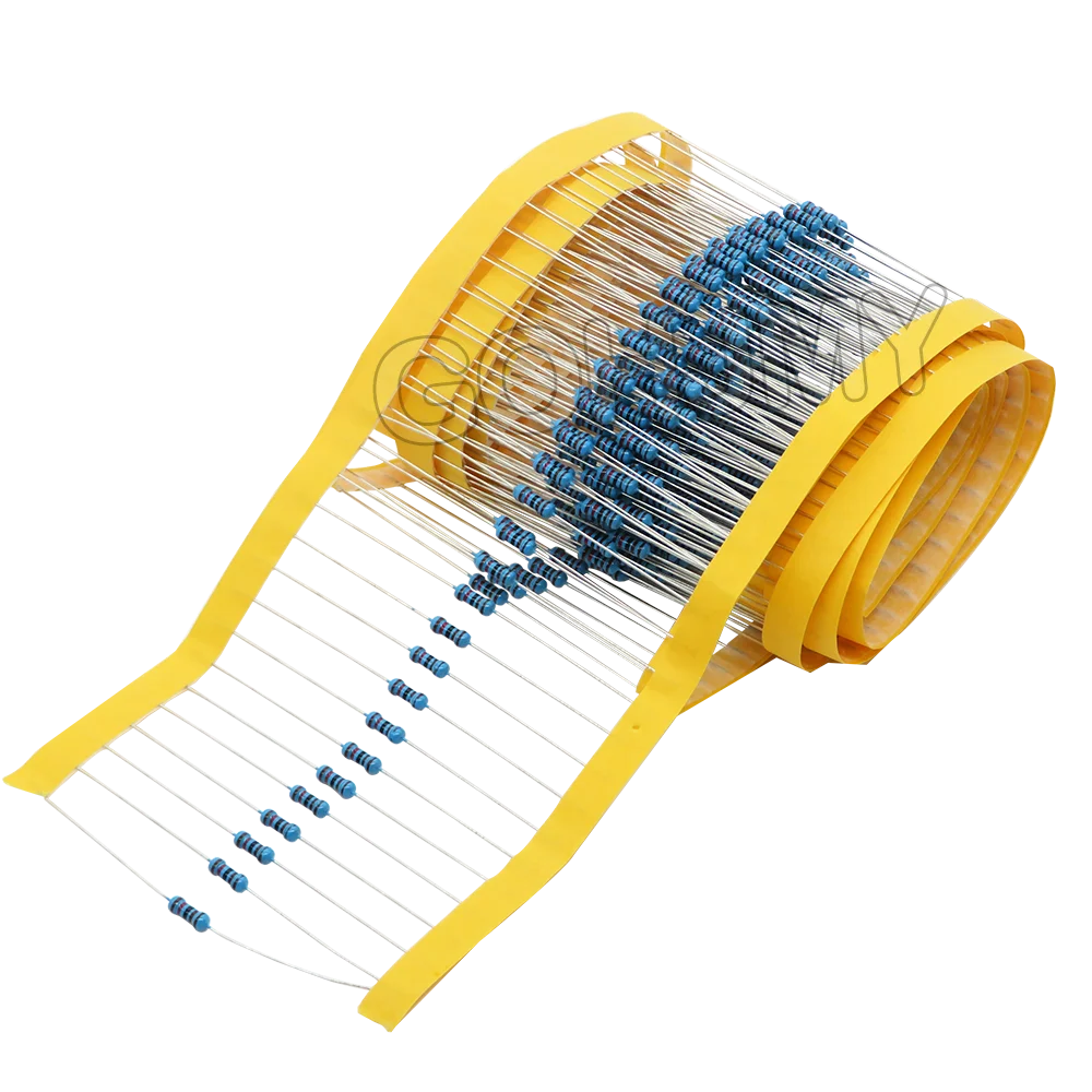 600pcs/set 30 Kinds 1/4W Resistance Metal Film Resistor Pack Assorted Kit 1% 1K 10K 10K 100K 220ohm 1M Resistors 300pcs/set
