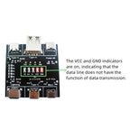 3PCS UD11A03 USB Cable Tester DC5V Type C Input Compatible DT3 Test 4 Kinds Data Line USB A Lightning Type C