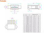 SM2.54 22AWG Cable 2/3/4/5/6-12Pin Plug Socket Male Female 10/15/20/30/50cm Connector LED Strip Light Adapter Wire Harness