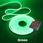 DC24V Solar LED Neon Strip Light Waterproof Warm White Blue Red Pink 6x12mm 2835 120LEDs/m Flexible Neon Rope Light Garden Decor