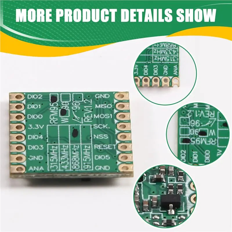 [NEW A09R!】 RFM95W Lora SX1278 Spread Spectrum Wireless Module Lora Wireless Transceiver Module Low Power SPI Interface For Iot
