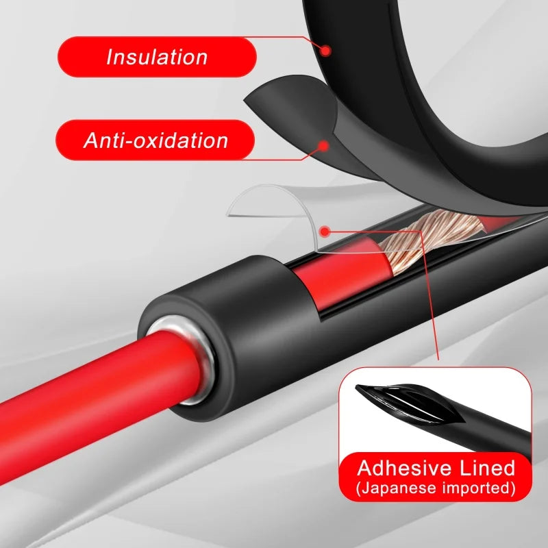 1Meter 4:1 Heat Shrink Tube With Glue Thermoretractile Heat Shrinkable Tubing Dual Wall Heat Shrink Tubing 6 8 12 16 24 40 52 72
