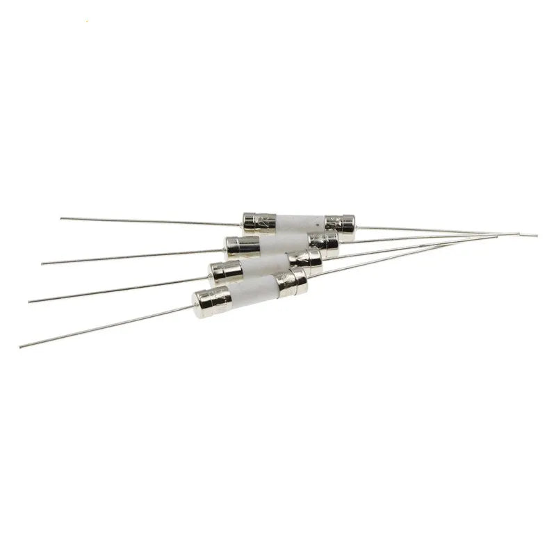 20PCS 5x20mm Ceramic Slow Blow Fuse with Pins, 250V Time Delay Tube Fuses 0.5A-15A for Power Supply