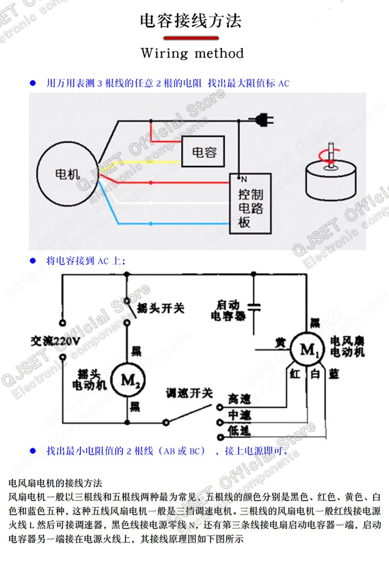 1pcs CBB61 Fan Starting Capacitor 450V 0.8/1/1.2/1.5/2/2.5/3/3.5/4/4.5/5/6/7/8/10/12/15/18/20UF Ceiling Fan Hood Motor Capacitor
