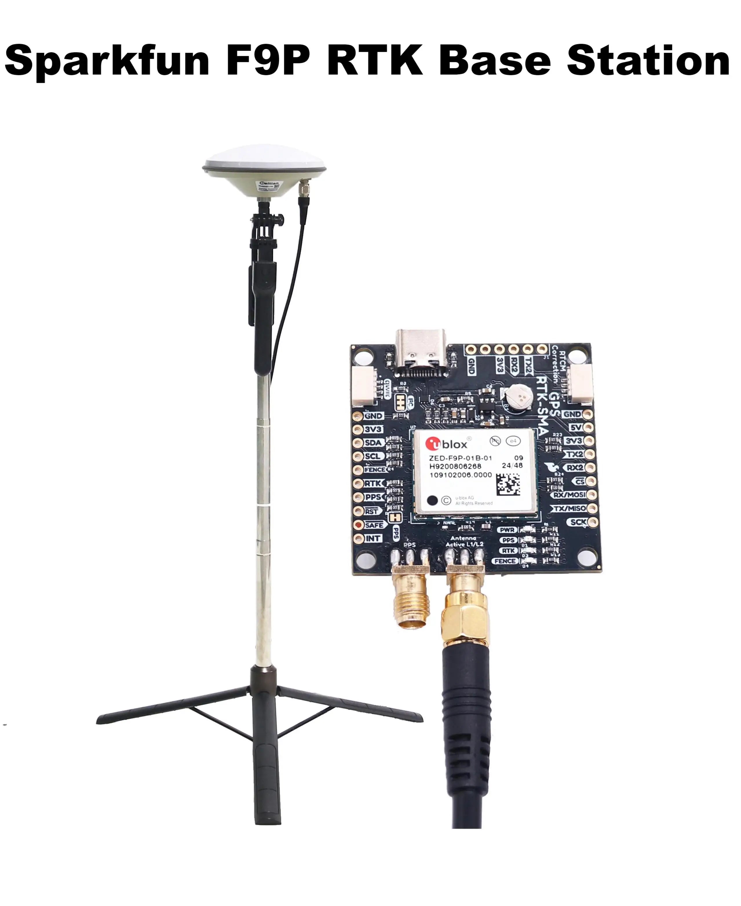 Happy SparkFun GPS RTK2 Board ZED F9P Qwiic High-Precision UAV GNSS Series Ardupilot FPV AutoPilot flight control