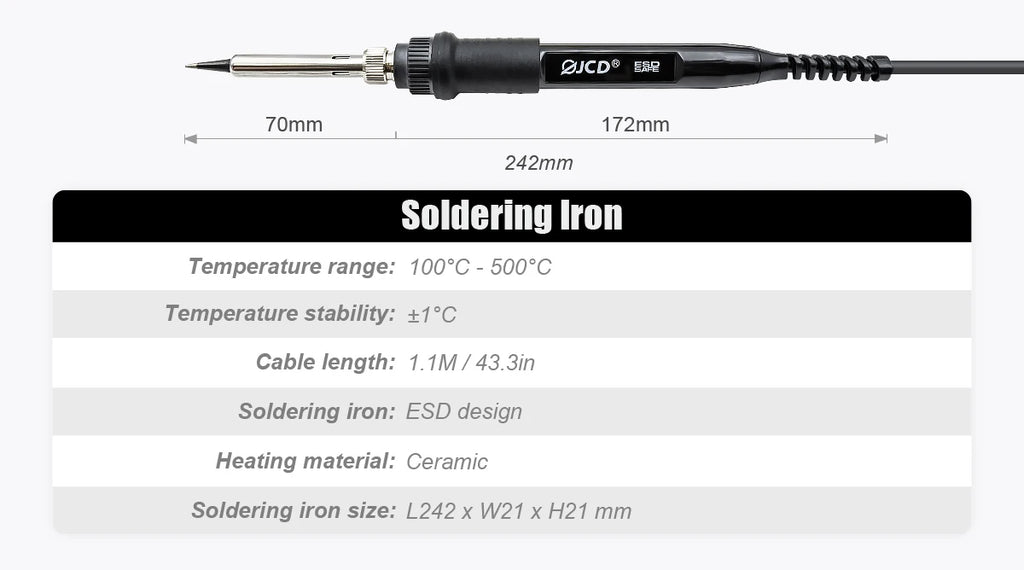 JCD 8898Pro Soldering Station 2 in 1 Hot Air Gun Solder Iron LCD Digital Display For Cell-Phone SMD BGA IC Repair Solder Tools