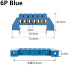 Blue White Green Bridge Design Zero Line 4-12 Pole Screw Brass Copper Grounding Strip Terminal Block Connector Earth And Neutral