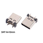 5pcs TYPE C 14 Pin Female Socket Connector SMT DIP Vertical 180° Charging Port Plug Socket Power USB TYPE-C14P H=9.3/10/10.5mm