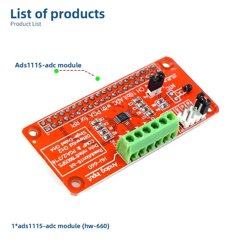Raspberry Pi 3 2 B+ ADS1115 ADC Module 16Bit Analog Digital Converter for DIY Projects