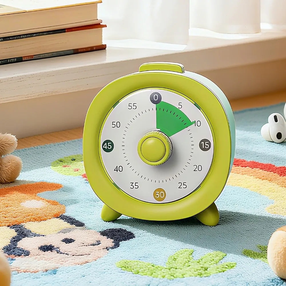 60 Minutes Visual Timer Round/Square Ultra Silent Countdown Alarm Clock Self-discipline Visualization Kitchen Timer