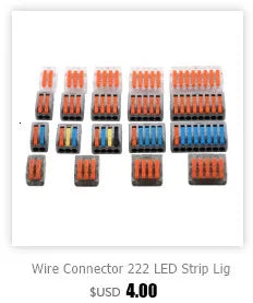 Wire Connector Electrical Terminal Blocks Splitter Led Push in Quick Connectors Conductor Cable  Junction Box 0.5-6mm²