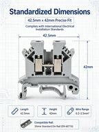 UK 2.5 Terminal Block UK2.5B Screw Connection Connect Strip 2.5B/3N/5N/6N/10N  2.5mm² Cable Electrical Din Rail Wire Connector