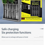 LiitoKala Lii-M4S 5V EU AU UK US Plug Battery Charger For 3.7V 18650 26650 21700 14500 18350 17500 1.2V AA AAA A C