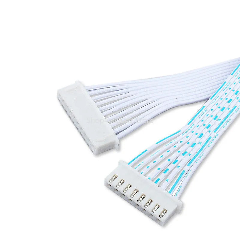 5Pcs XH2.54mm Pitch Connector Cable 2-12P Single/Double Head 24AWG 2468 Blue White Wire 10/20/30cm