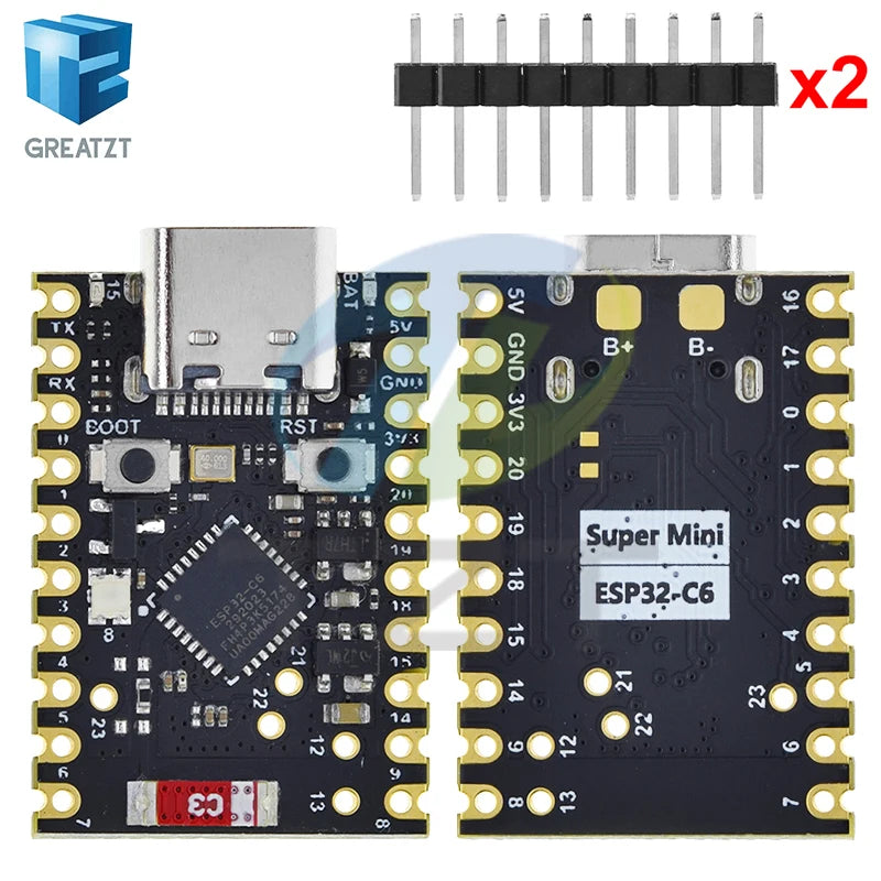 GREATZT ESP32-C6 SuperMini Development Board Microcontroller Programming Learning Controller Core Board