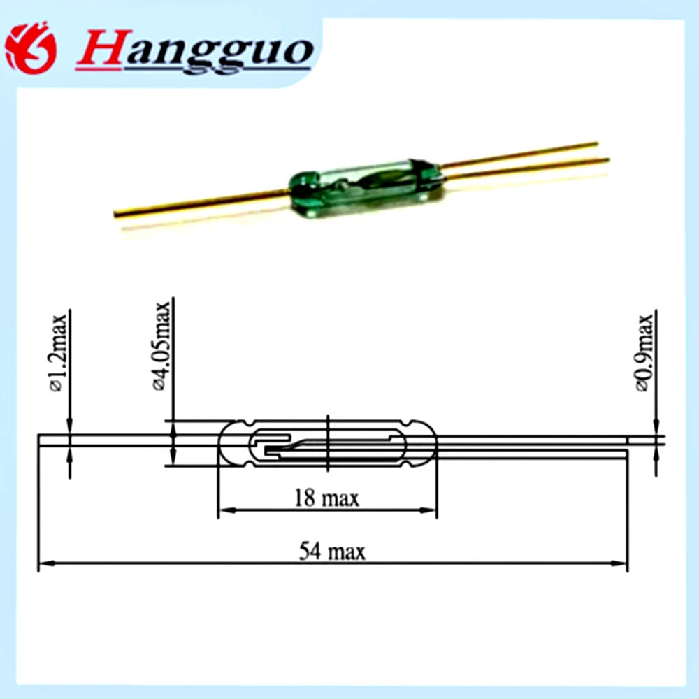 5PCS/Lot  MKC17103 4*18MM 1A 127V Normally open/Normally closed NO/NC conversion magnetic sensor High-power reed dryer