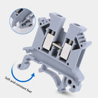 10/100pcs 7 Colors DIN Rail UK2.5B Terminal Block Clamp Connector 800V 32A UK-2.5N 2.5mm Square Universal Screw Connectors