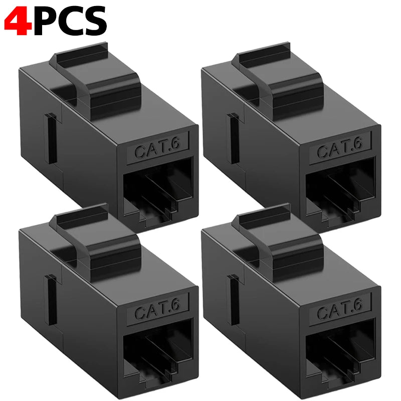 1-24PCS Cat6 RJ45 Keystone Coupler Network Ethernet Dual Straight Head Lan Cable Connectors Internet CAT 6 6a Extender Plug