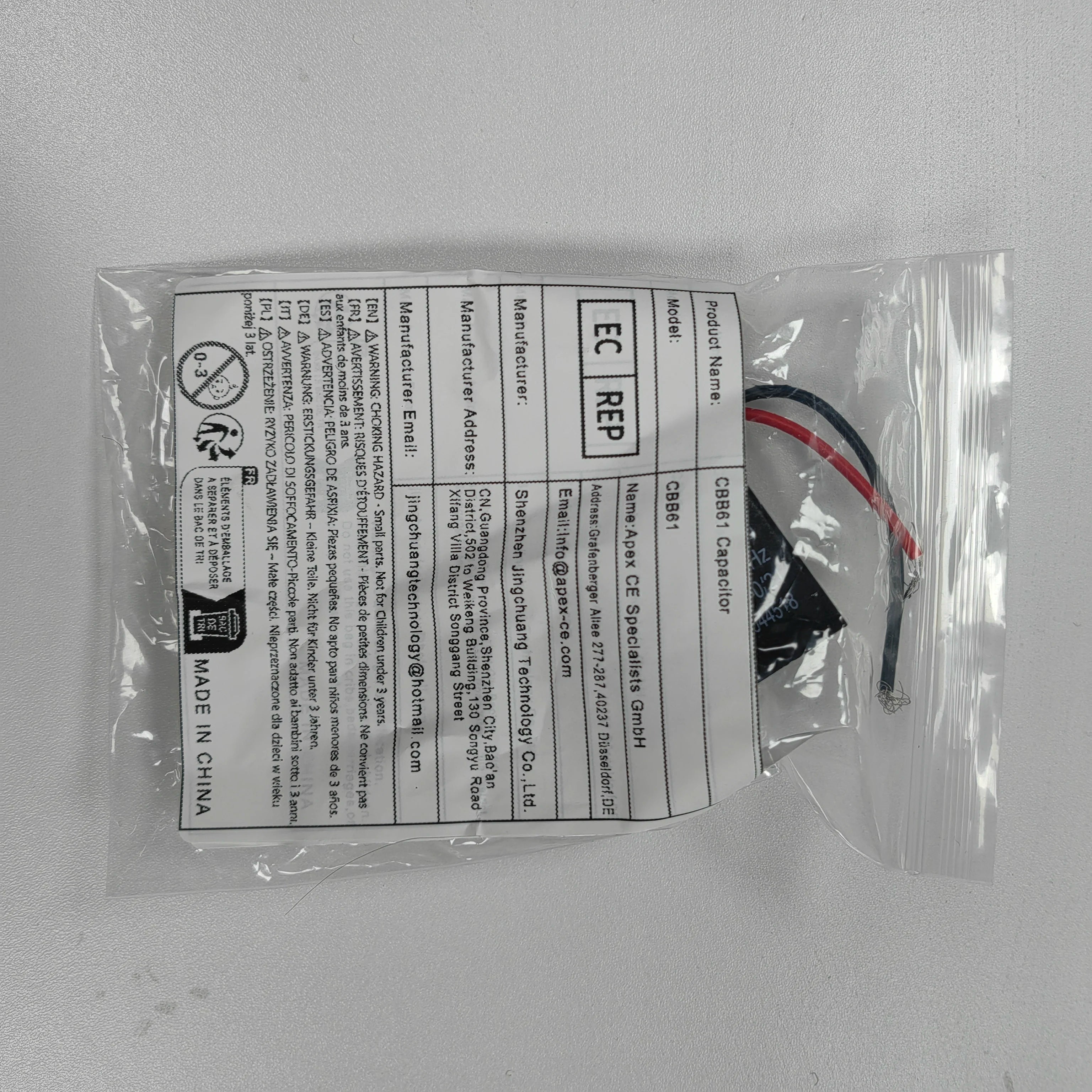 5pcs CBB61 Capacitor 450vac Fan Motor Run Starting Capacitors 0.5uf 1uf 1.5uf 3uf 4uf 8uf