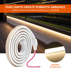 12V 24V 320Leds/M COB Neon Strip Waterproof 3000K 4000K 6000K Home Decor High Brighter Flexible Ribbon Rope LED Light 0.5M-20M