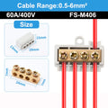 New Conductor Brass High Power Splitter Large Current Universal Quick Terminal Block Terminal Blocks Electrical