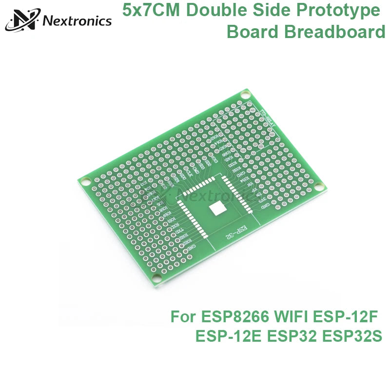 1/3/5/10PCS 5x7CM Double Sided Prototype PCB Board Protoshield for ESP8266 ESP-12F ESP-12E ESP32 ESP32S Arduino