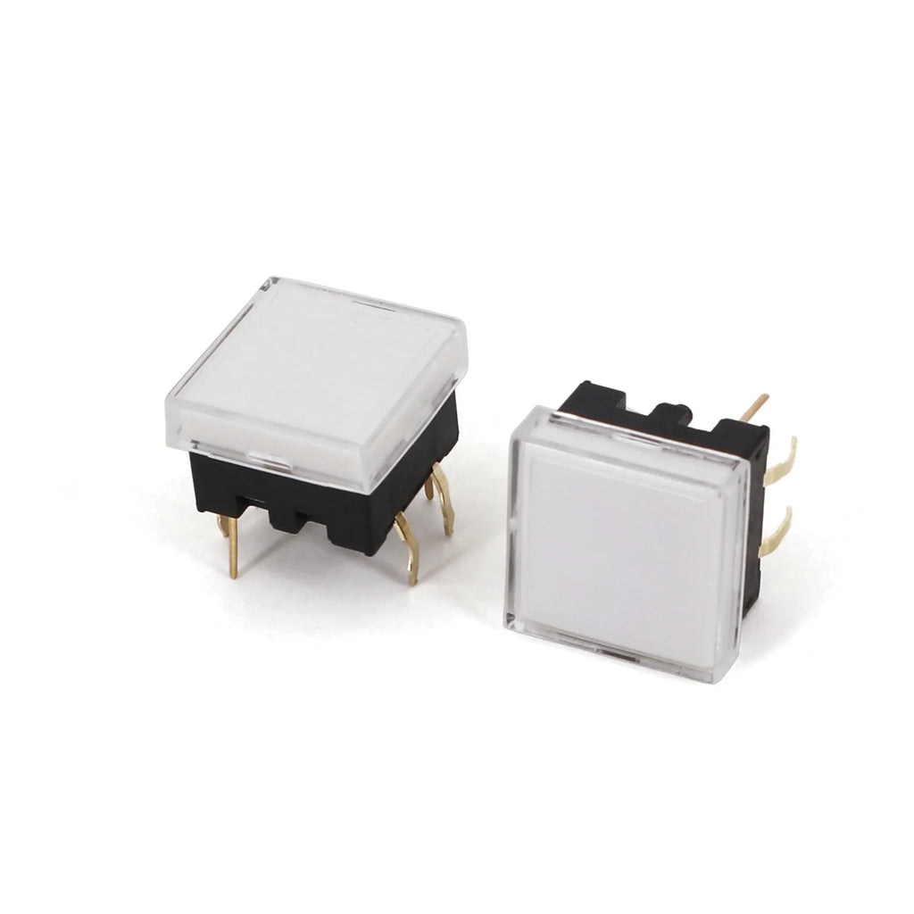 5Pcs TS12 Square 13.4 x 13.4mm 6Pin with LED Momentary SPST PCB Push Button Click Tact Switch