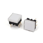 5Pcs TS12 Square 13.4 x 13.4mm 6Pin with LED Momentary SPST PCB Push Button Click Tact Switch