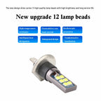 2x 7 Colors H1 H3 880 Canbus Super Bright LED Bulb Car Fog Light Headlight Bulbs 3030 12SMD 12V Running Light Auto Car Fog Lamps