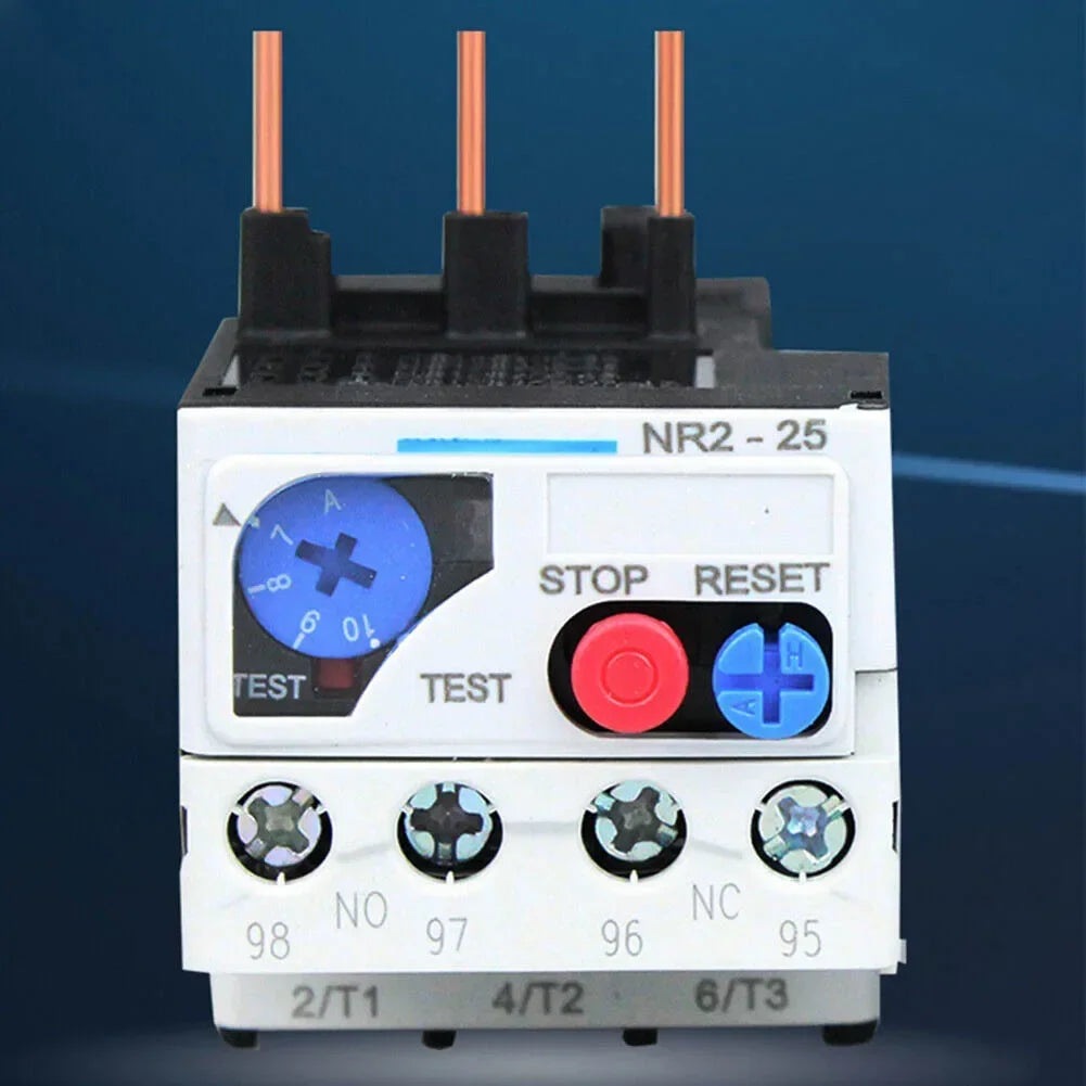 Thermal Overload Motor Relay 3 Phase AC 50Hz/60Hz FR NR2-25 IP20 Plug-in With Indicator Light For CJX2 Series Contactors