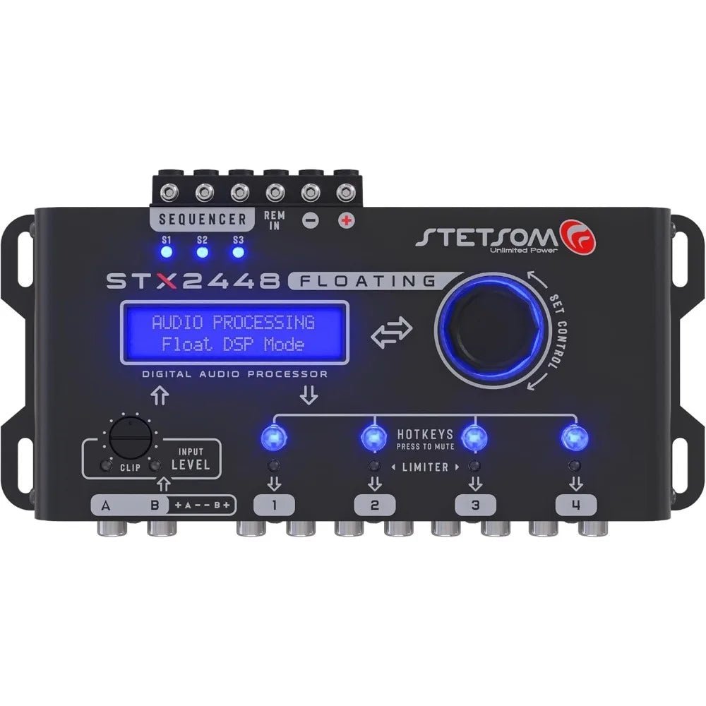 Professional Digital Signal Processor DSP with Crossover Graphic Equalizer 15 Band Remote Sequencer Subharmonic Bass RCA High