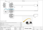Outdoor IP67 Micro SD(TF) Card Extension Cable Panel Mount TF Card Flex Extender FPC IP67 Waterproof Cable For Cabinet Chassis
