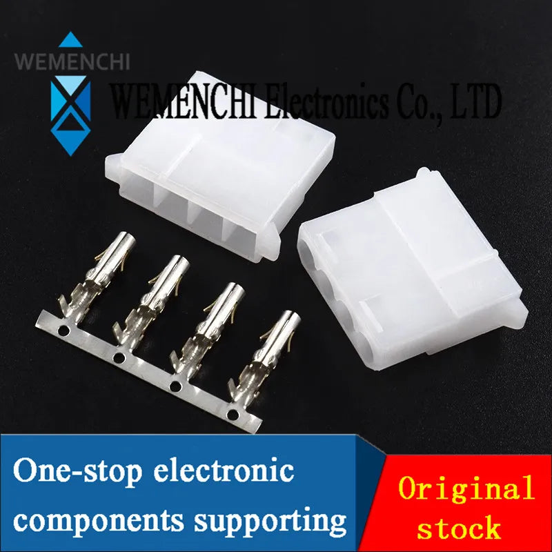 10 Set Molex 5.08mm Connector Large 4 Pin Computer ATX IDE Power Connector Plug Male Female Housing + Male Female Terminal