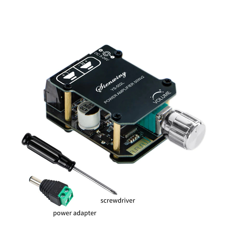 YS-1002T YS-502L Bluetooth 5.0 Audio Amplifier Board 2.0 Channel Stereo Power Amp Module 50W X2 100W X2 AUX Input For DIY Speaker Home Audio