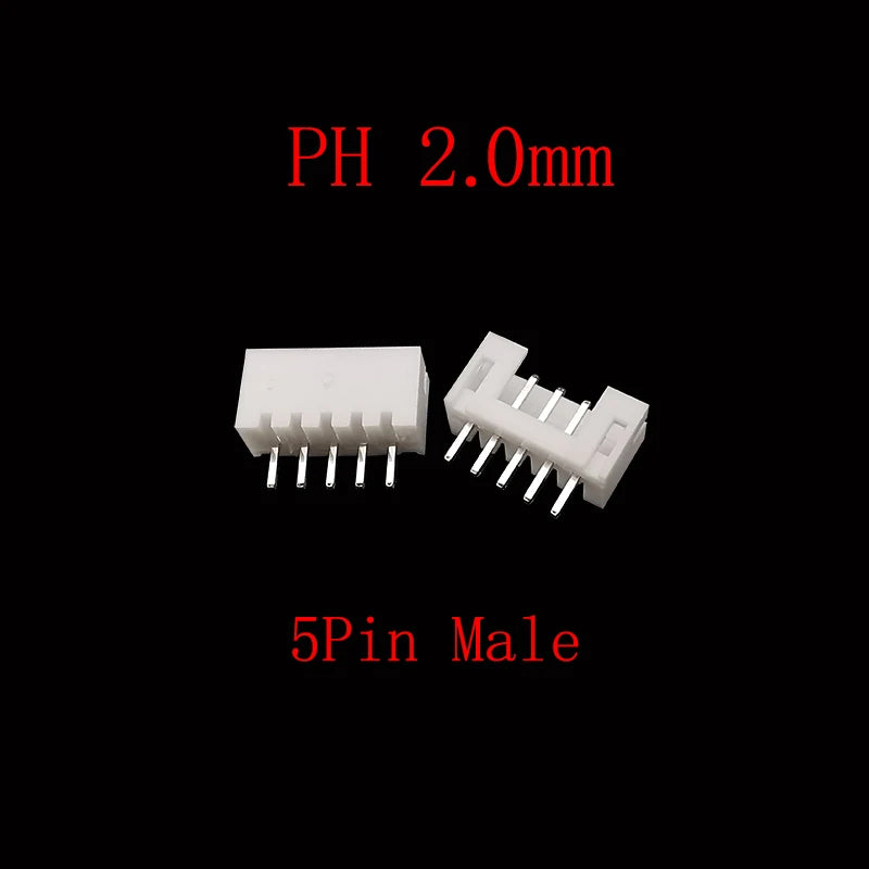 100Pcs PH 2.0mm Pitch 2/3/4/5 Pin JST Connector Plug Male Female Socket Shell Terminal Plastic Housing Header Wire Connectors
