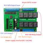 DC12V 24V ESP32 Expansion Board 8CH 10A Relay 8 Opto Isolated Input RS485 WIFI Remote Control PLC Motor LED Timer Switch