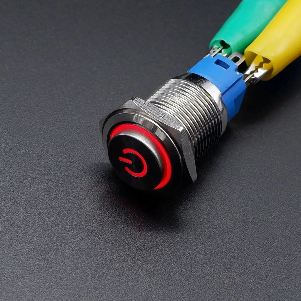 16mm 19mm 22mm Metal Power Supply Switch Push Button PC Pulsador Car Engine Backlit 3v 6v 12v 24v 220v Momentary Start Stop LED