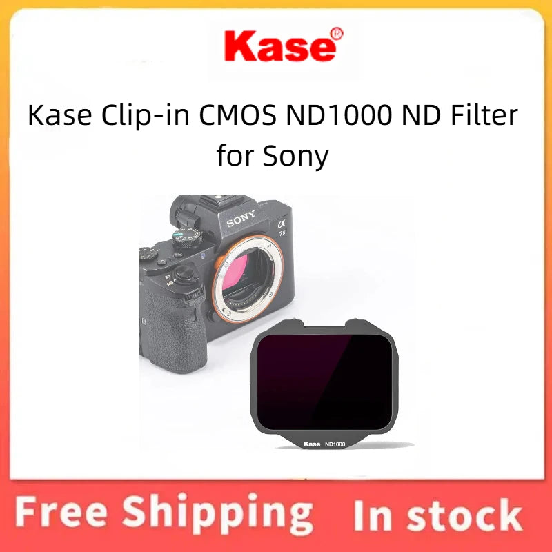 Kase Clip-in ND1000 ND Filter Compatible Sony A7 A7R A7S A9 FX3 A1 A7CR Built-in Neutral Density Filter No Vignetting