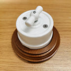 EU Ceramic Rotary Switch Wall Lamp Smart Light Knob Switch EU Socket 10A 250V For Home Decoration