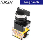 22mm LA38-11X2 20X3 Selector Switch 1NO1NC/2NO/2NC 2/3 gear Rotary Switches Knob Switch Self-lock/Self-reset Momentary Latching