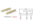 100pcs Dim0.3-0.46mm Mini Round Hole Pin Header Female Gold PCB Solder Claw Spring Jack Crystal Oscillator Sensor Relay Socket