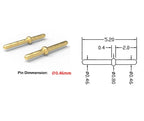 100pcs Dim0.3-0.46mm Mini Round Hole Pin Header Female Gold PCB Solder Claw Spring Jack Crystal Oscillator Sensor Relay Socket