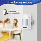 KERUI HW19 PIR Motion Sensor Detector Alarm with Alarm Sound / Doorbell Ring Remote Control to Arm/Disarm SOS for Elder Kids