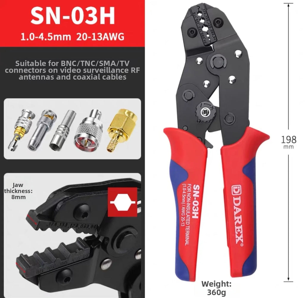 Darex DuPont Spring Terminal Automotive Wiring Harness Power SN Cold-Press Terminal Wire Crimping Pliers